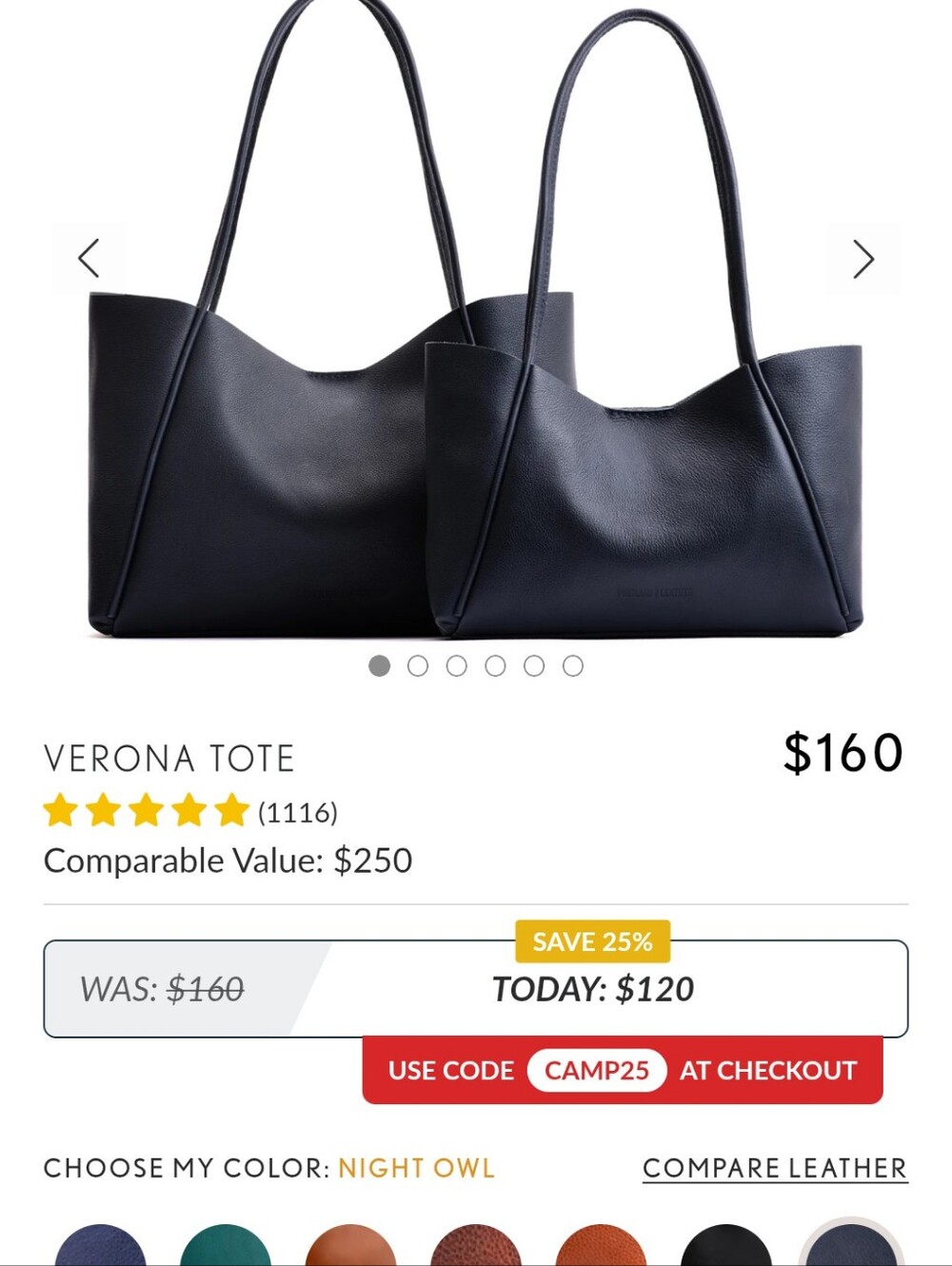 PLG Verona Tote In Night Owl